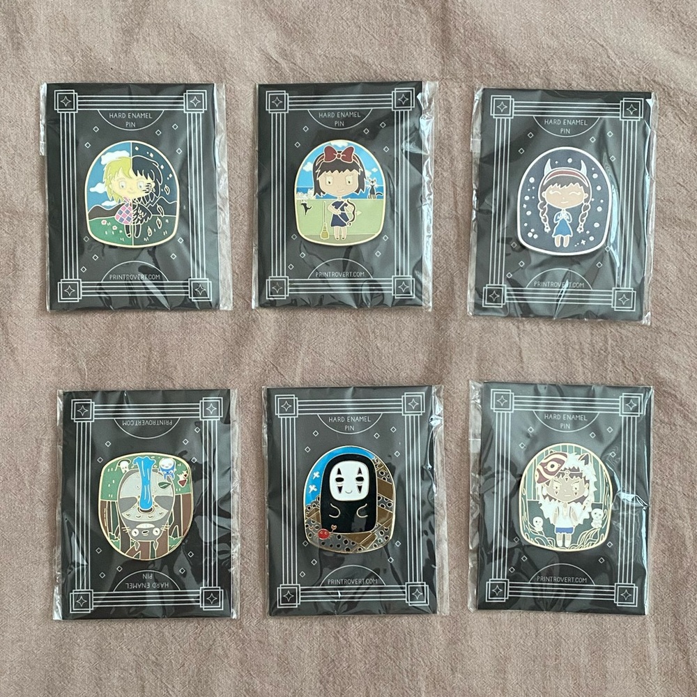 Set of 6 enamel pins